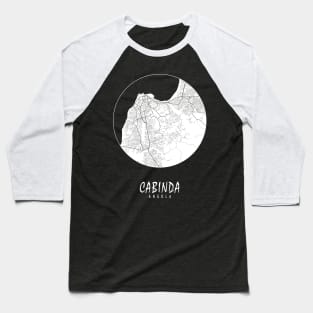 Cabinda, Angola City Map - Full Moon Baseball T-Shirt